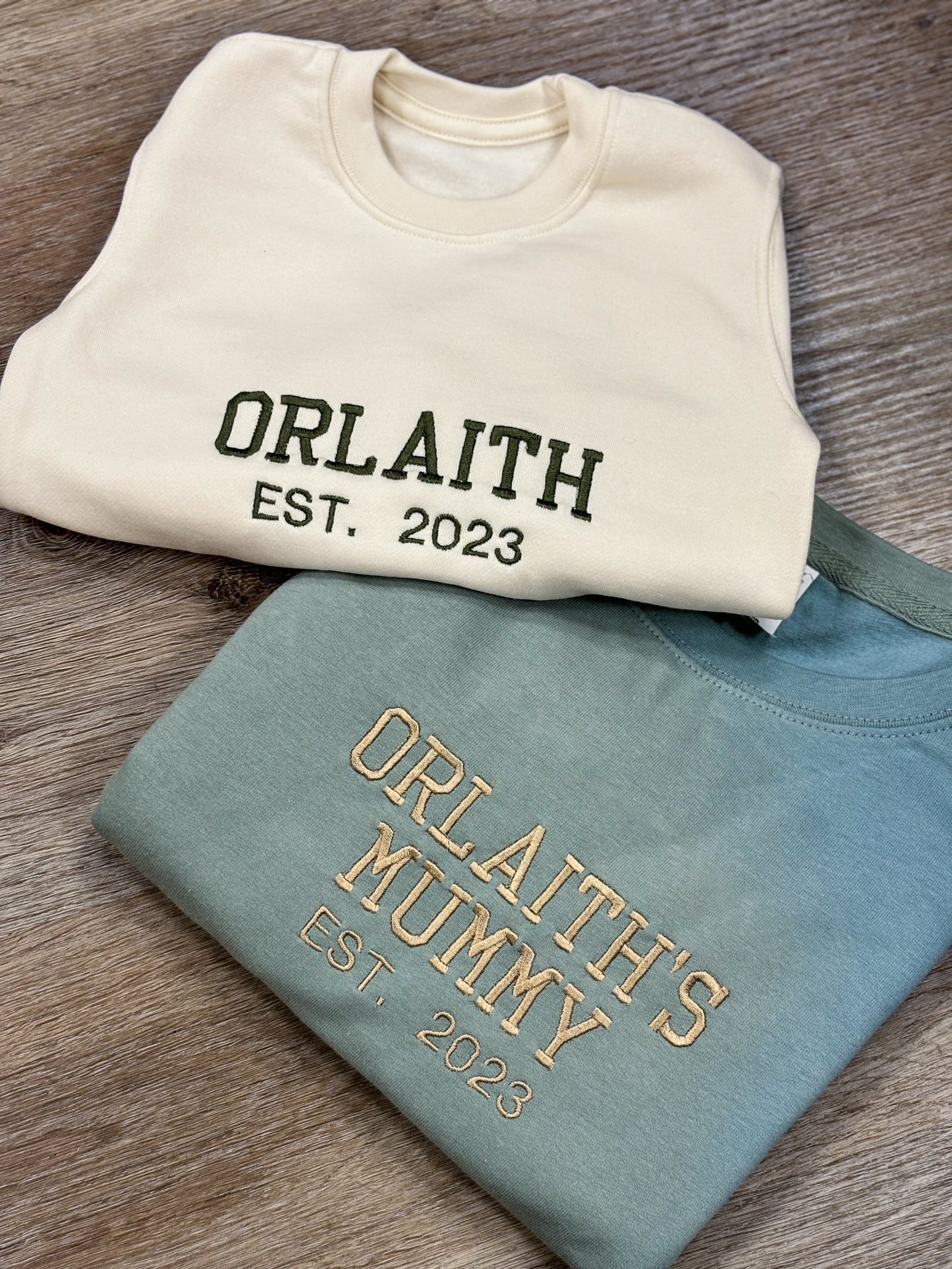 Mama and Me Personalised Varsity Mama Sweaters